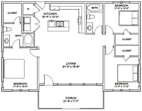 What is this magic i speak of? 46x30 House -- 3-Bedroom 2-Bath -- 1,338 sq ft -- PDF ...