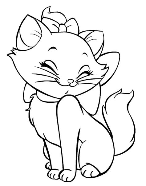 Marie Cat From Disney Coloring Page Free Printable Coloring Pages For