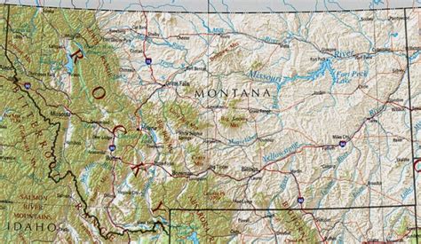 mapas fisicos de montana