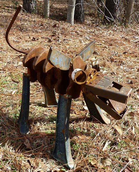 Garden Art From Junk Metal Sculptures Etsy Garden Art Made From Shovels