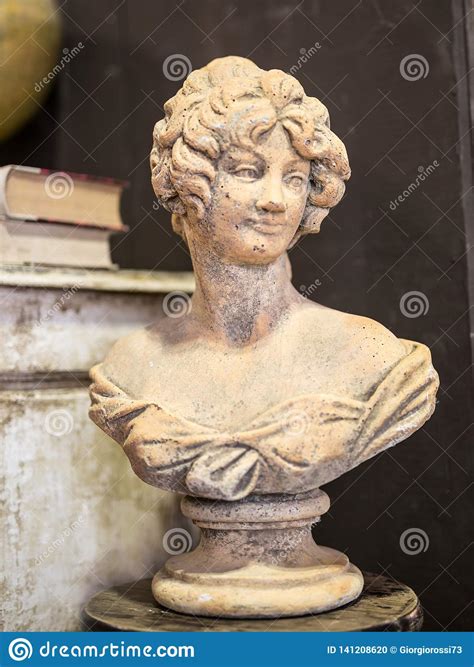 Bust Of A Woman Ancient Plaster Statue Stock Photo Image Of Greece