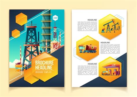 Premium Vector Oil Industry Brochure Template For Oil Refinery