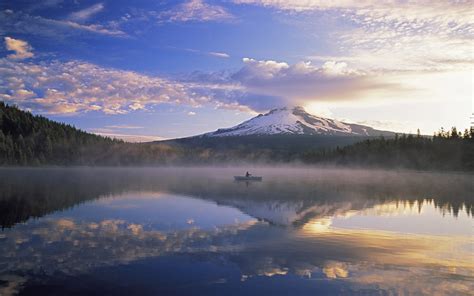 Free Download Hd Wallpaper Oregon Lake Chamecso Fisherman