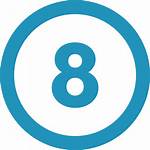 Number Icon Icons Round Numerology Eight Numbers
