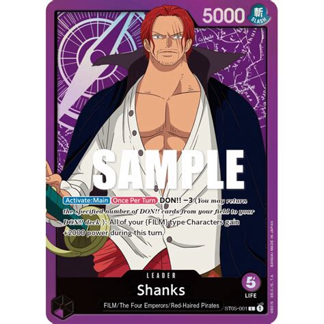 One Piece Card Game Op Secp Shanks Rank A Off