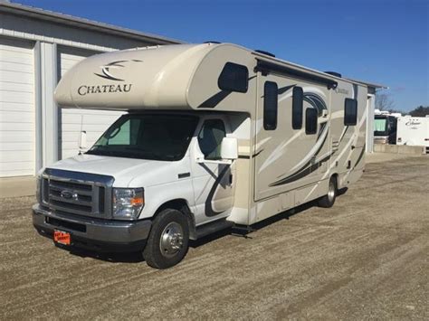 Class c motorhomes are built on large van or truck chassis and resemble class b motorhomes except they are larger and have a cab. 2017 Thor Chateau, 30 Ft. Class C Motorhome RV Rental