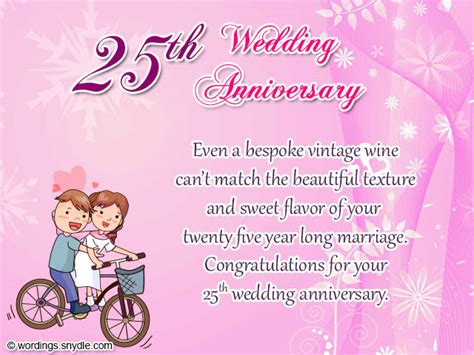 25th Wedding Anniversary Wishes With Photo Happy 25rd Marriage