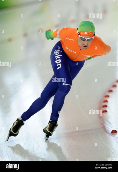 09022013 Inzell Germany Dutch Speed Skater Bob De Jong Competes In