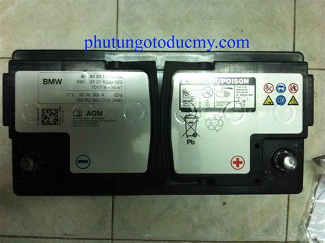 61216924023 bmw оригинальная акк.батарея bmw agm. Ắc quy Bmw X5,X6,750Li- 90AH/12V - PHỤ TÙNG Ô TÔ ĐỨC MỸ ...