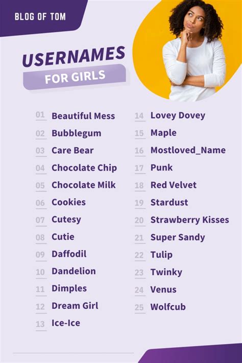 Cool Usernames For Girls Best Ideas In