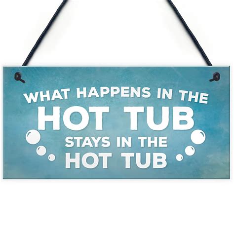 Red Ocean Hot Tub Novelty Funny Garden Hanging Wall Plaque Shed Jaccuzi Home Decor Sign Diy At Bandq