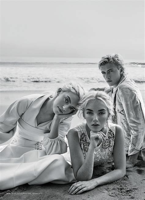 lucky blue smith reunites with sisters for marie claire story the fashionisto