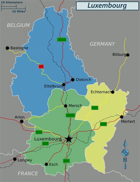 Lussemburgo Cartina Politica Mappa Di Lussemburgo Politico Europa