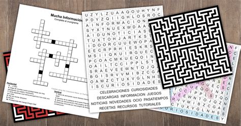 Crucigramas Para Imprimir Gratis Para Adultos Kit Imprimible Sopa De Letras Crucigramas Sudoku