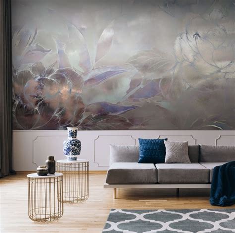 Silver Floral Wallpaper Room Wallpaper Designs Wallpaper House