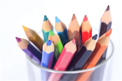 Pastel Pencils In 12 Colors Stock Photo Image Of Color Green 14151428
