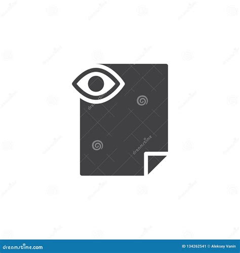 Vision File Document Vector Icon Stock Vector Illustration Of