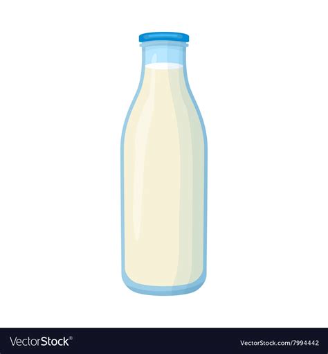 Bottle Of Milk Icon Cartoon Style Royalty Free Vector Image