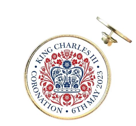 King Charles Iii Official Coronation Emblem Pin Badge Sealed Fast Free