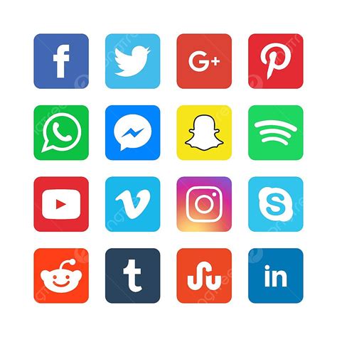 Iconos De Redes Sociales Png Iconos Sociales Iconos De Los Medios