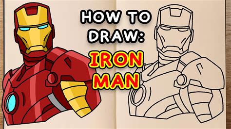 How To Draw Iron Man Step By Step Tutorial Youtube