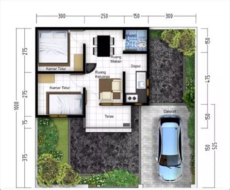 Contoh Denah Denah Rumah Type 36 Gambar Design Rumah