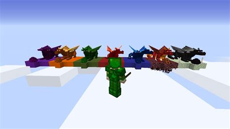 The ender dragon is a large dragon that breathes fire, spits fireballs, and can fly with great ease and maneuverability. DRAGONS IN MINECRAFT (1.10.2 - 1.12) - RIDE DRAGONS DRAGON ...