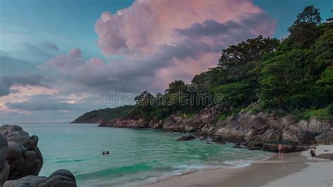 Phuket Island Main Buddha Sunset Sky Panorama 4k Time Lapse Thailand