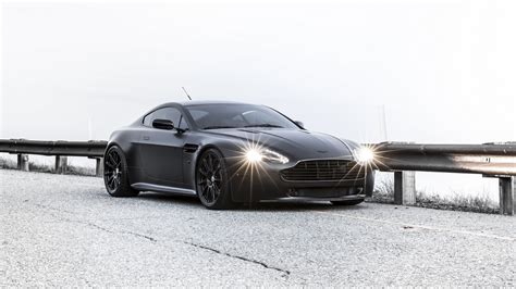 Black Coupe Car Aston Martin Black Cars Lights Hd Wallpaper