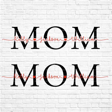 Custom Mom Svg Personalized With Kids Names Mom Svg Etsy