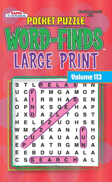 Pocket Puzzle Large Print Word Finds Puzzle Book Word Search Volume 143