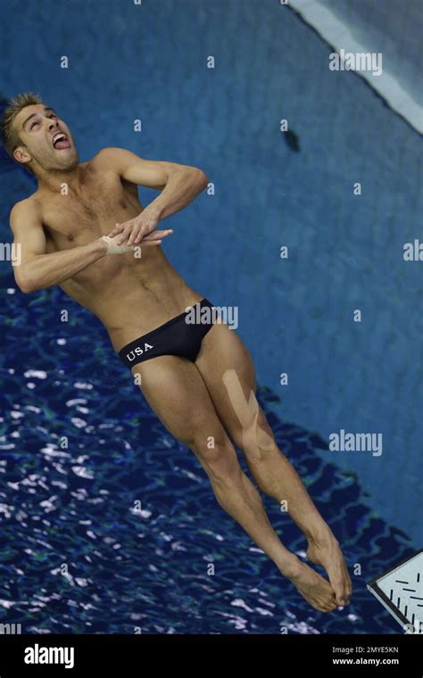 Kristian Ipsen Performs A Dive During The Mens 3 Meter Springboard
