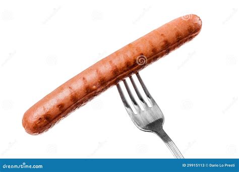 Sausage On A Fork Stock Image Image Of Bratwurst Lunch 29915113
