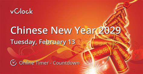 When Is Chinese New Year 2029 Countdown Timer Online Vclock