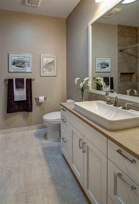 Guest Bathroom Remodel In Tigard Or Hammer And Hand Diy Toilet Small Toilet Brown Tile