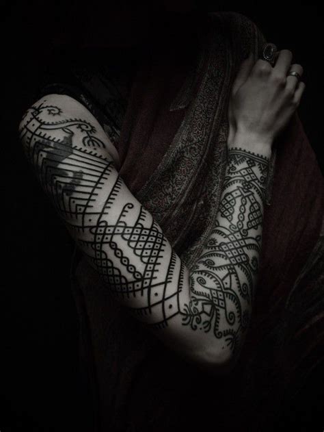40 Bold Blackwork Tattoos Pattern Tattoo Sleeve Tattoos Geometric