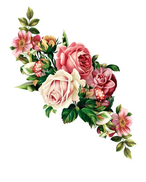 Flower Bouquet Rose Clip Art Vintage Roses Png Clip Art Library