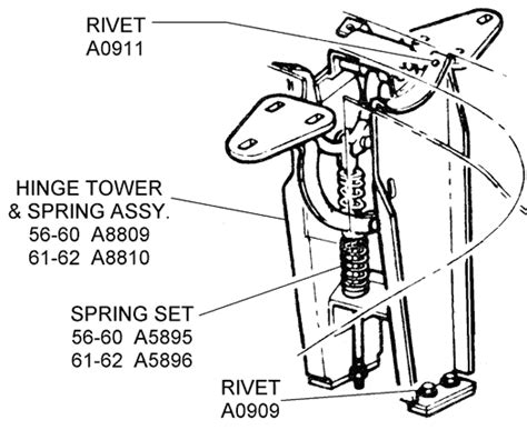 Hinge Tower Diagram View Chicago Corvette Supply