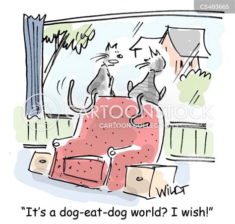 Cat Vs Dog Cartoons and Comics - funny pictures from CartoonStock