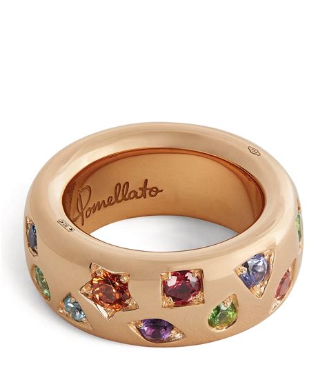 Rose Gold Sapphire And Mixed Stone Iconica Ring