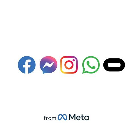 Metaverse All Apps Icons Logos Facebook Instagram Messenger Portal