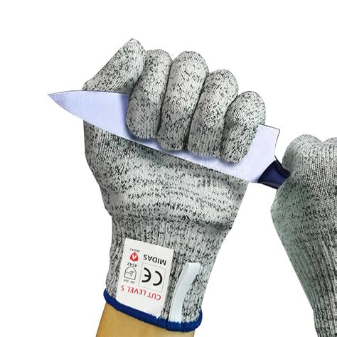 Midas Cut Resistant Gloves 1 Pair Food Grade Level 5 Protection