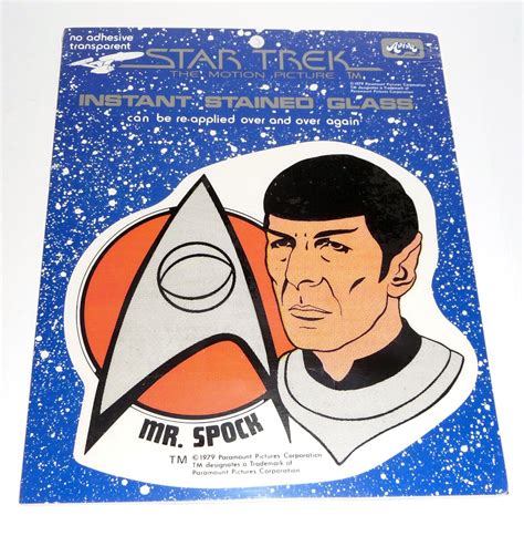 Vulcan Salute Spock Window Cling Vintage 1979 Star Trek The Motion