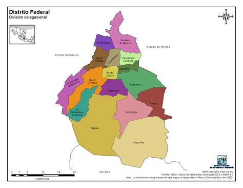 Mapa Para Imprimir De Ciudad De M Xico Mapa En Color De Los Municipios