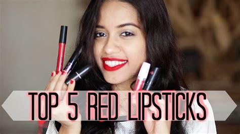 Top 5 Red Lipsticks For Indian Skin Tones Debasree Banerjee Youtube