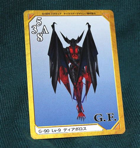 Final fantasy 9 card game. G-90 Lv-9 Diablos Final Fantasy VIII FF8 Triple Triad Trading Card Japan Bandai | Final fantasy ...