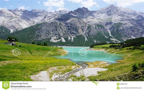 Italian Alps Mountain Lake Stock Photo Image 62835491