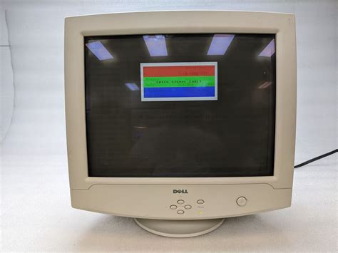Vintage Dell M P Vis Crt Computer Monitor X March