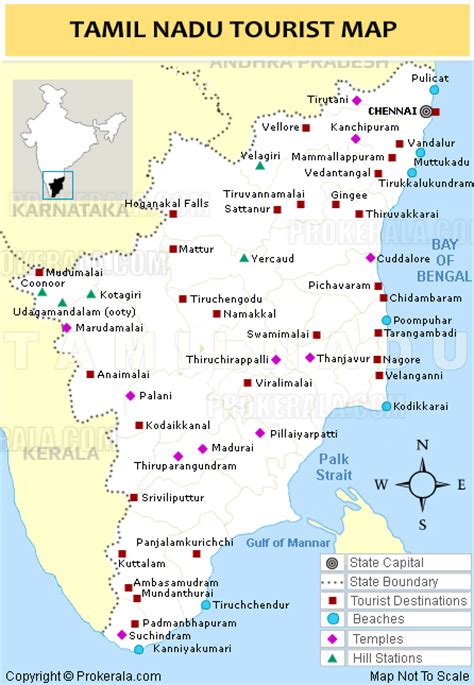 Tamil nadu has got a widespread network of roads, which comprises of 25 national highways and more than 200 state highways. Tamilnadu Tourist Map | Tourist Destinations in Tamilnadu - Beaches, Temples & Hill Stations