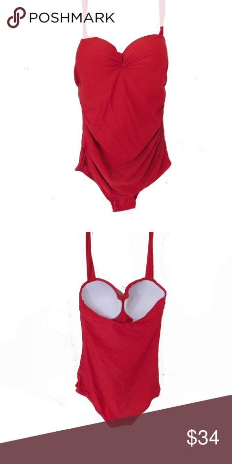 Nwt Red Swim Suit Size Xl Nwt Red Swimsuit Red One Piece One Piece